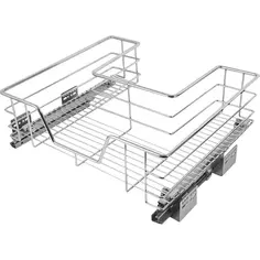 Корзина выкатная Vidage 70x14x45 см цвет хромированный