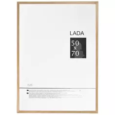 Рамка Lada, 50x70 см, пластик, цвет белый/дуб Без бренда