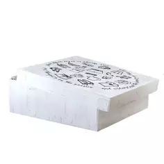 Коробка для хранения Графио 04 30.5x30.5x10 см полипропилен бело-черный Без бренда