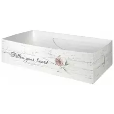 Коробка для хранения Розалия 03 30x15.5x8 см полипропилен разноцветный Без бренда