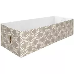Коробка для хранения Ливистона 01 30x10.5x8 см полипропилен коричнево-белый Без бренда