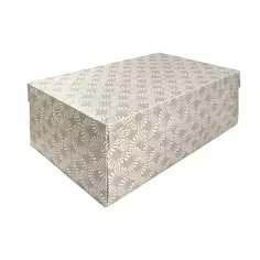 Коробка для хранения Ливистона 02 33x20x13 см полипропилен коричнево-белый Без бренда