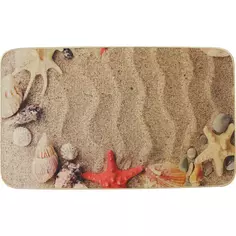 Коврик для ванной Аквалиния Пляж 45x75 см цвет песочный