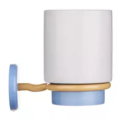 Стакан для зубных щеток Moroshka Antrim настенный керамика цвет бело-голубой