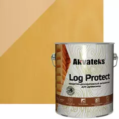Антисептик защитно-декоративный Akvateks LOG Protect полуматовый сосна 2.7 л Акватекс