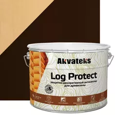 Антисептик защитно-декоративный Akvateks LOG Protect полуматовый палисандр 9 л Акватекс