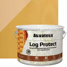Антисептик защитно-декоративный Akvateks LOG Protect полуматовый сосна 9 л Акватекс