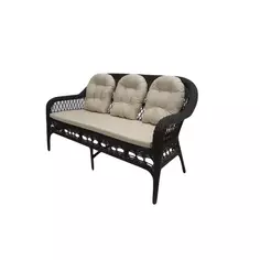 Садовое кресло с подушкой Viktoria 65x65x180 см искусственный ротанг коричневый Без бренда