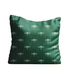 Подушка декоративная Nika Haushalt «Со стрекозами» 39x39 см цвет зеленый Без бренда