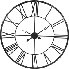 Часы настенные Atmosphera Vintage круглые металл цвет черный бесшумные ø96 см