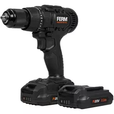Дрель-шуруповерт аккумуляторная ударная Ferm CDM1147P, 20 В Li-ion 2х2 Ач