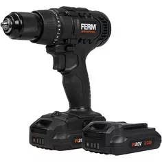 Дрель-шуруповерт аккумуляторная Ferm CDM1141P, 20 В Li-ion 2х2 Ач