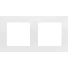 Рамка для розеток и выключателей Simon 24 2 поста цвет белый