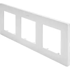 Рамка для розеток и выключателей Simon 24 3 поста цвет алюминий