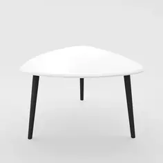 Столик треугольный Dallas junior 55x58x42 см белый Без бренда