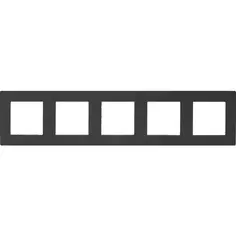 Рамка для розеток и выключателей Simon 24 5 постов цвет графит