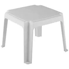 Столик для шезлонга квадратный 45x45 см белый Без бренда