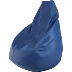 Кресло-груша экокожа синий 80x120 см Без бренда