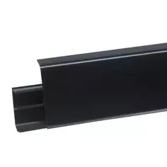 Плинтус напольный ПВХ 80 мм x 2.18 м цвет матовый черный Без бренда