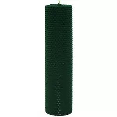 Свеча вощинная цилиндр зеленый мох 3x13 см Эвис