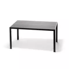 Стол прямоугольный 150x90x74 см сталь черный Без бренда