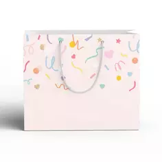 Пакет подарочный Праздник 20x15 см цвет нежно-розовый Симфония