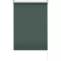 Штора рулонная блэкаут Эскар 55x160 см серо-зеленая Emeraldo