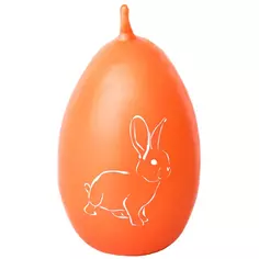 Свеча Пасхальное яйцо с кроликом оранжевая 5,5 см Эвис