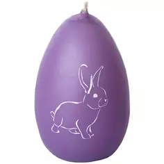 Свеча Пасхальное яйцо с кроликом лавандовая 5,5 см Эвис