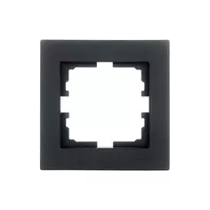 Рамка для розеток и выключателей Lezard Vesna 742-4200-146 1 пост цвет черный матовый