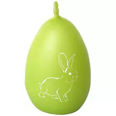Свеча Пасхальное яйцо с кроликом салатовая 5,5 см Эвис