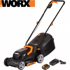 Газонокосилка аккумуляторная Worx WG730E 20 В 30 см с АКБ и ЗУ