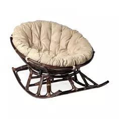 Кресло-качалка Папасан V-20C 110x60x60 см ротанг бежево-коричневый Без бренда