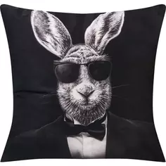 Подушка Кролик 40x40 см цвет черно-белый Seasons