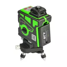 Уровень лазерный Zitrek LL12-GL зеленый луч штатив в комплекте, 30 м