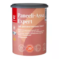 Лак для стен и потолков Tikkurila Paneeli-Assa Expert База EP бесцветный полуматовый 0.9 л