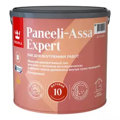 Лак для стен и потолков Tikkurila Paneeli-Assa Expert База EP бесцветный матовый 2.7 л