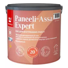 Лак для стен и потолков Tikkurila Paneeli-Assa Expert База EP бесцветный полуматовый 2.7 л