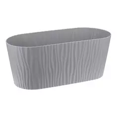 Кашпо для цветов Волна 15x33x13.5 v4.2 л пластик серый Idea