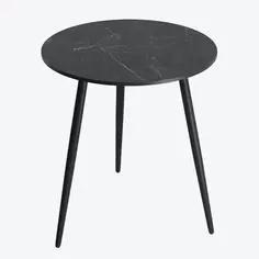Стол кухонный 75x75 см круглый МДФ цвет черный Без бренда