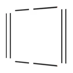 Комплект профилей и фурнитуры для душевой ширмы Sensea Easy 100х70 см цвет черный