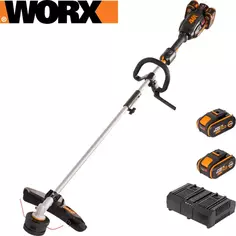 Триммер аккумуляторный Worx Nitro WG186E.1 40 В, АКБ и ЗУ входит в комплект