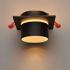 Светильник точечный встраиваемый Novotech Spot Lirio 370717 под отверстие 70 мм, 2.9 м², цвет черный