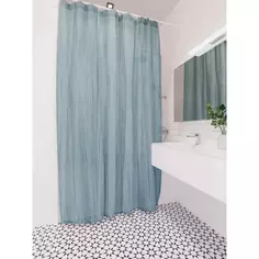 Штора для ванной Raindrops Tafta Crash 180x200 см полиэстер цвет синий