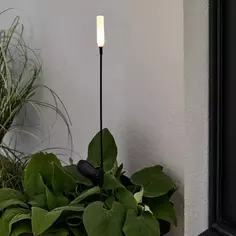 Садовая подсветка Inspire Inox на солнечных батареях 82 см, эффект колебания, цвет черный Без бренда