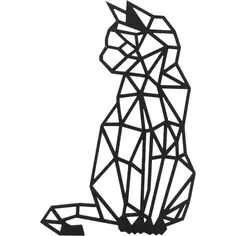 Панно декоративное кошка 45x55 см цвет черный Без бренда