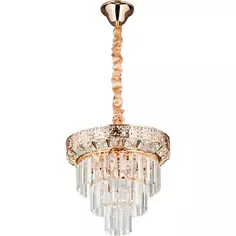 Люстра каскадная потолочная Lumion Classi 5232/4, 4 лампы, 8 м², цвет золотистый/прозрачный