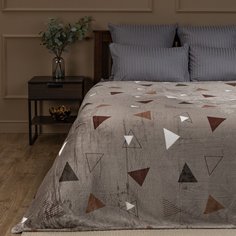 Плед 2-спальный, 200х220 см, фланель, 100% полиэстер, Texrepublic, Осколки, 44048