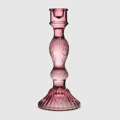 Подсвечник Anhuaglass стекло 11х11х25 см розовый