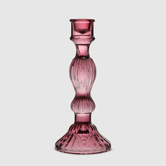 Подсвечник Anhuaglass стекло 8х8х20,3 см розовый